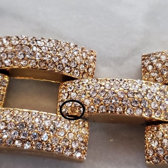 ✨ J.Crew Rhinestone Crystal Pave Link Statement Bracelet ✨ - Picture 7 of 15